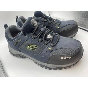 Skechers Men's Work Safety Shoes with Comp Toe and Air-Cooled Memory Foam, 14W